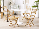 Esszimmerstuhl 4er Set klappbar MACHIAS Buchenholz Gold