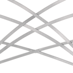 Esszimmerstuhl 2er Set GIRARD Metall Silber