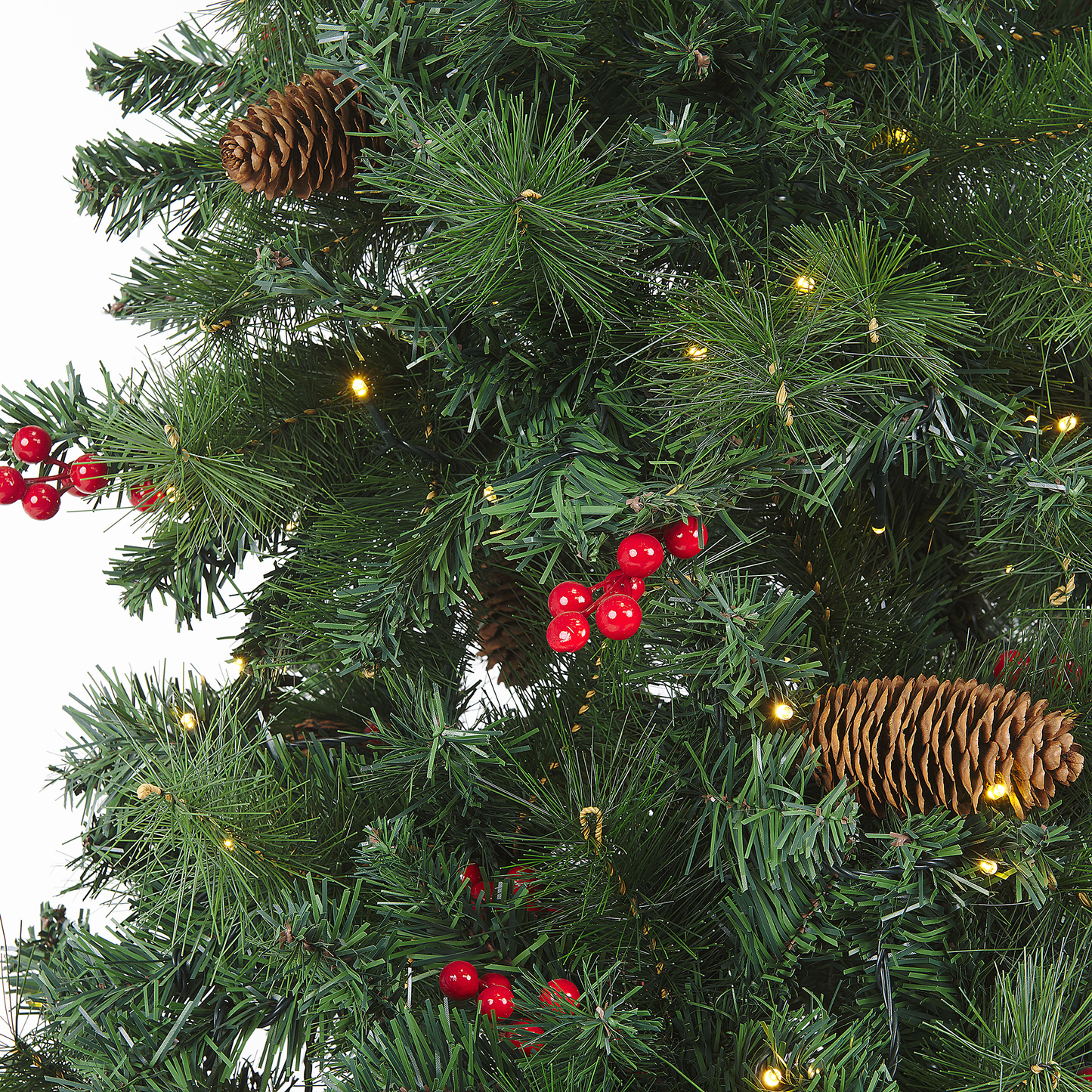 Künstlicher Weihnachtsbaum mit LED Beleuchtung 180 cm grün JACINTO