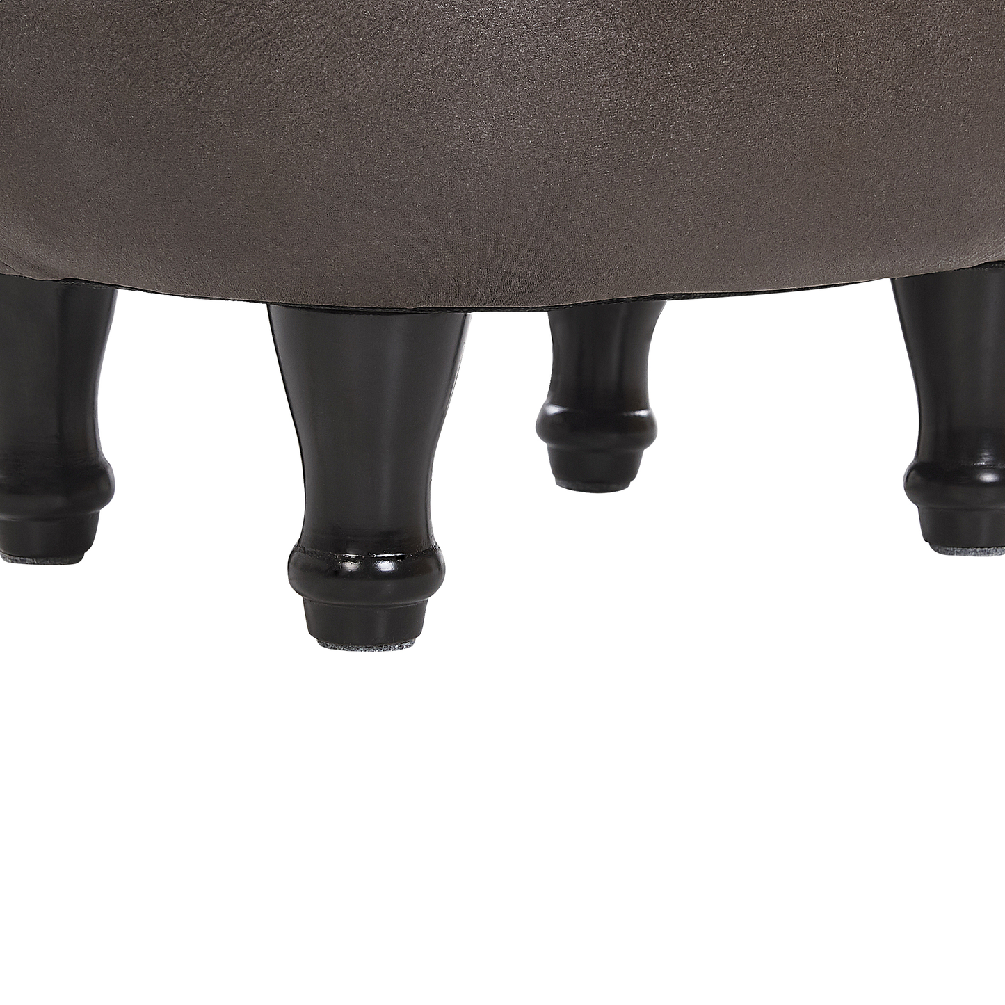 Hocker Lederoptik dunkelbraun Pferdeform HORSE