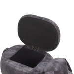 Hocker Samtstoff mit Stauraum dunkelgrau DOGGY