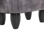 Hocker Samtstoff mit Stauraum dunkelgrau DOGGY