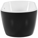 Whirlpool Badewanne freistehend schwarz mit LED 170 x 80 cm NEVIS