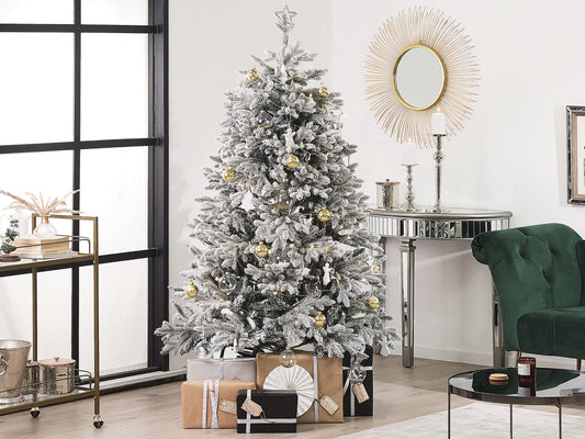 Künstlicher Weihnachtsbaum schneebedeckt 180 cm weiss FORAKER