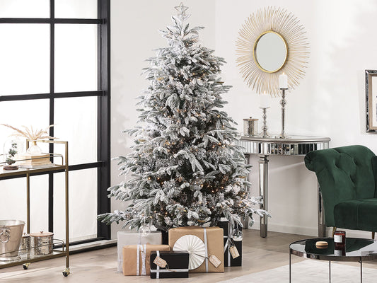 Künstlicher Weihnachtsbaum schneebedeckt 180 cm weiss BASSIE