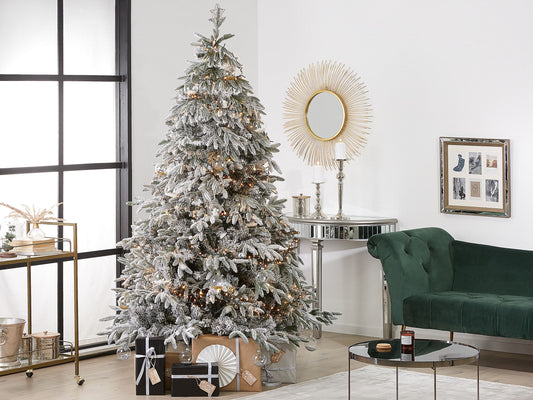 Künstlicher Weihnachtsbaum schneebedeckt 210 cm weiss BASSIE