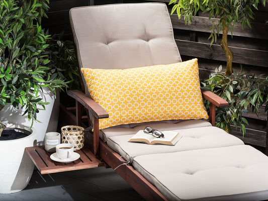 Gartenkissen gelb geometrisches Muster 40 x 70 cm 2er Set ASTAKOS