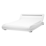 Wasserbett Kunstleder weiss 140 x 200 cm mit LED-Beleuchtung AVIGNON