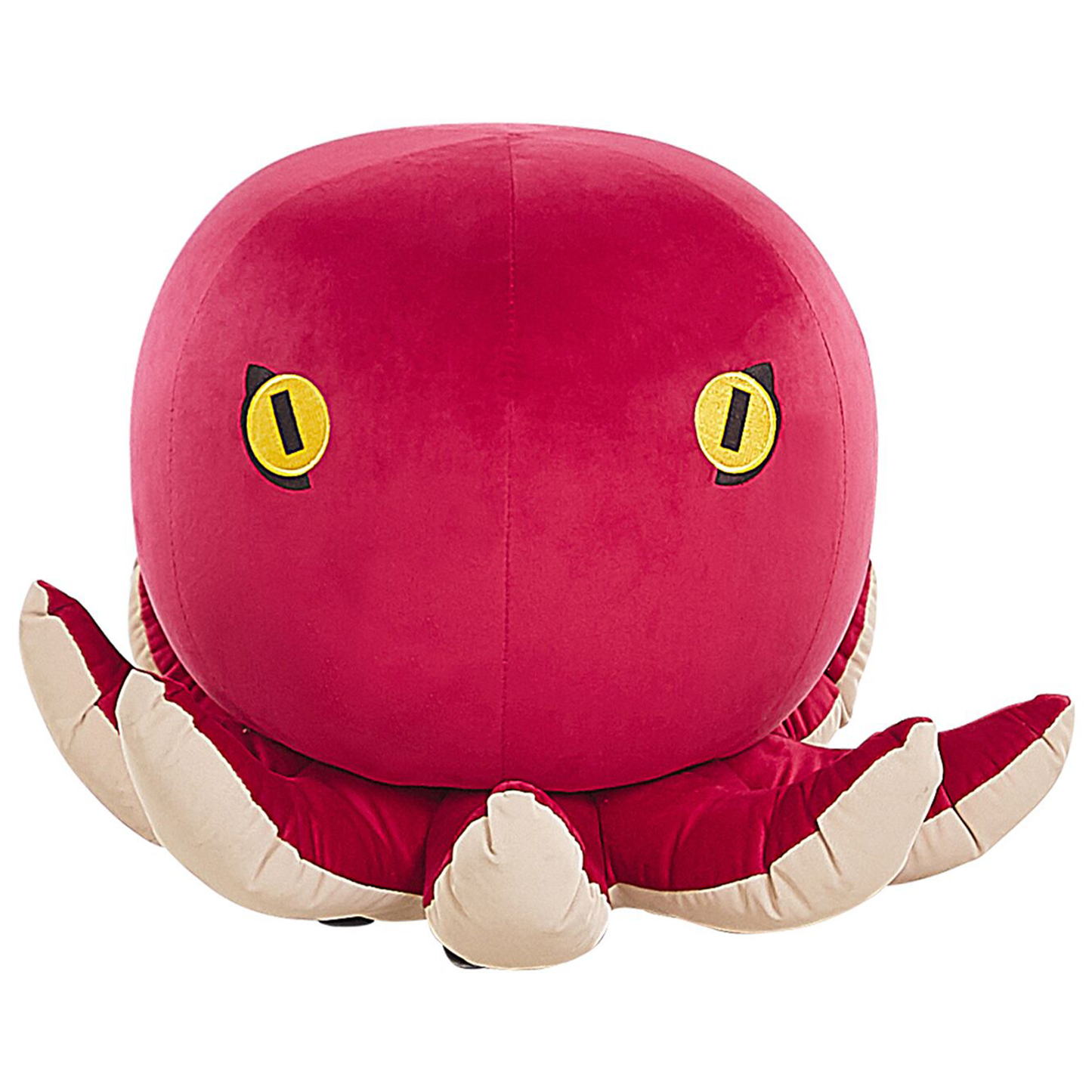 Pouf Samtstoff rot Oktopus-Form ⌀ 55 cm OCTOPUS