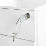 Aktenschrank Metall weiss 3 Schubladen mit Rollen BOLSENA