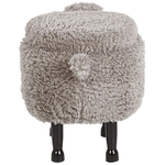 Tierhocker mit Stauraum Felloptik grau Schafform SHEEP