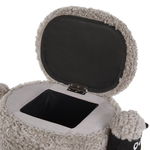 Tierhocker mit Stauraum Felloptik grau Schafform SHEEP