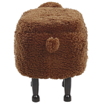 Tierhocker mit Stauraum Felloptik braun Schafform SHEEP