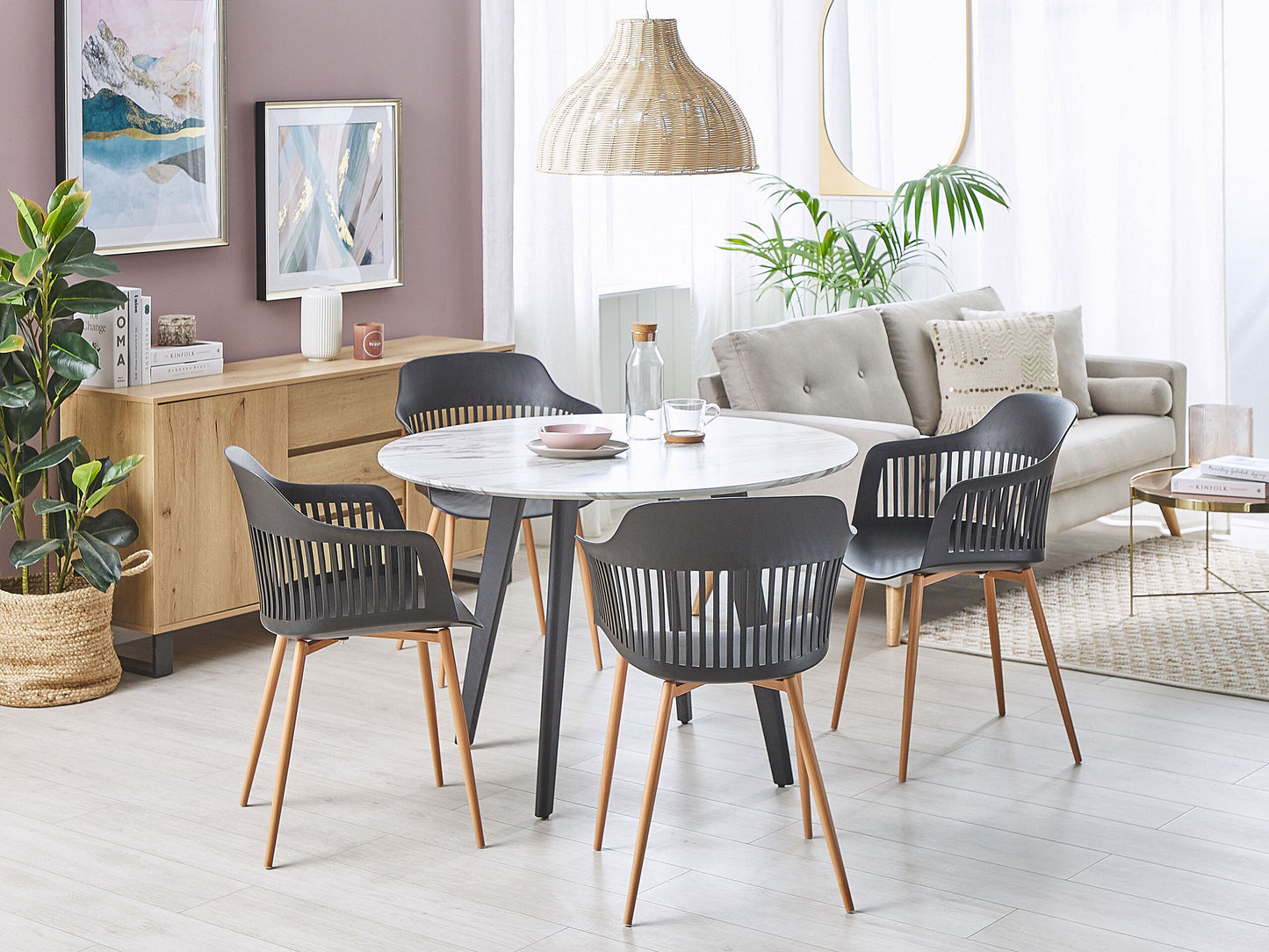 Esszimmerstuhl 2er Set BERECA Schwarz