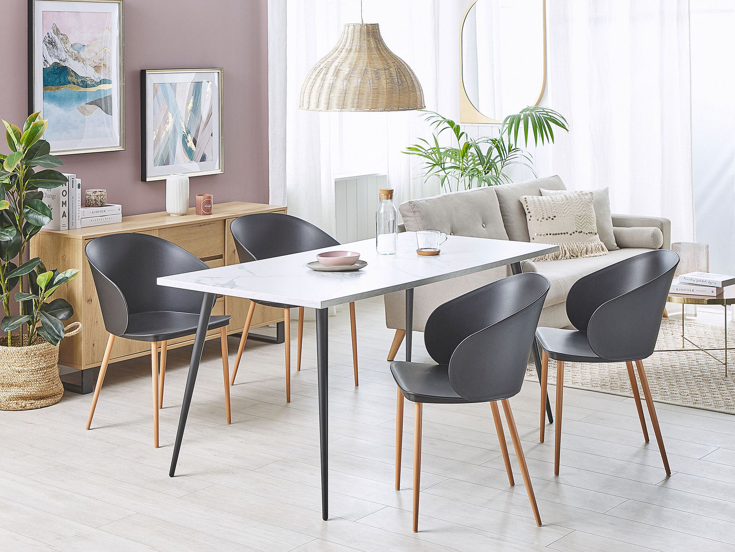 Esszimmerstuhl 2er Set BLAYKEE Schwarz