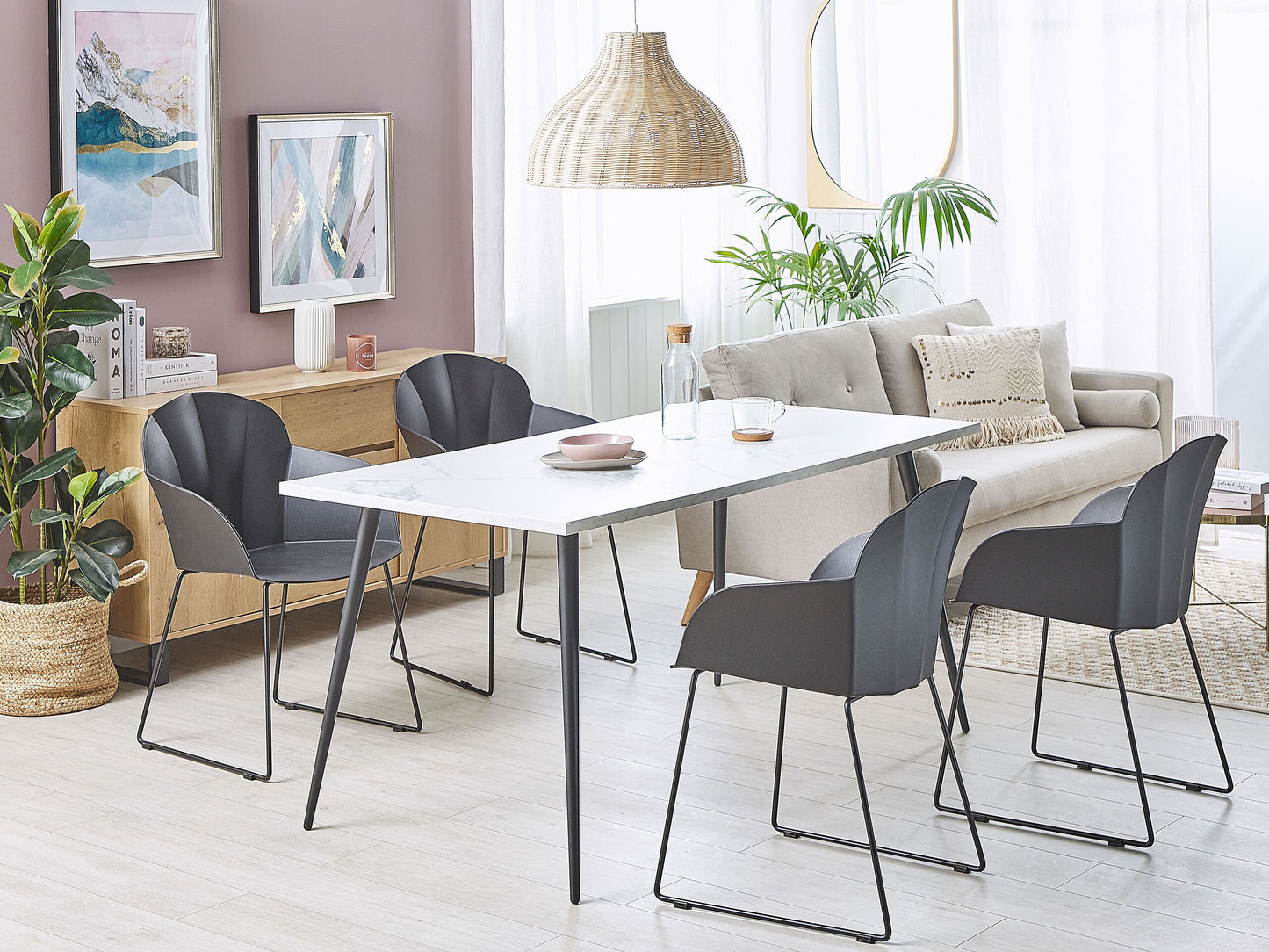 Esszimmerstuhl 2er Set SYLVA Schwarz