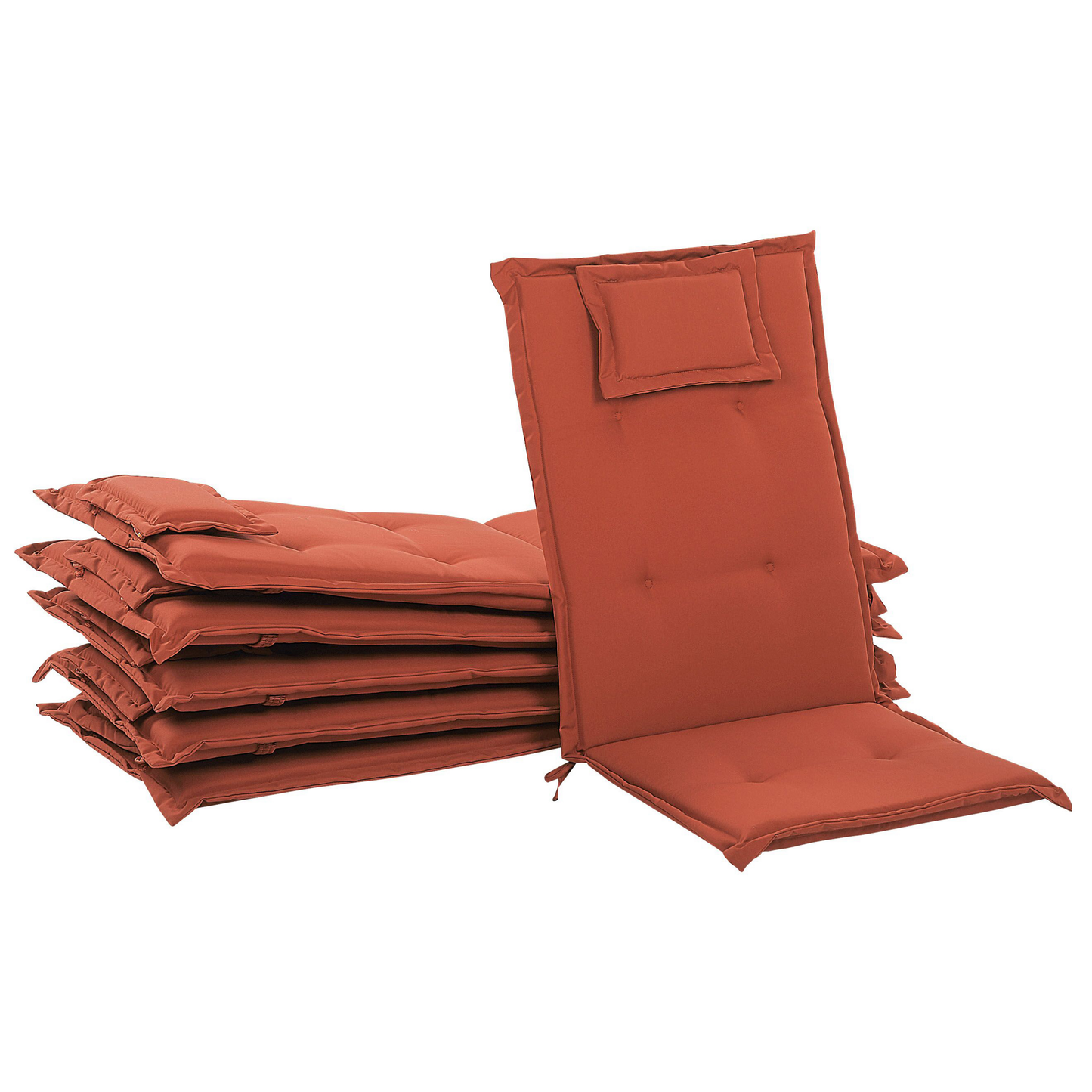 Sitzauflagen 6er Set TOSCANA 50 x 70 cm Dunkelrot