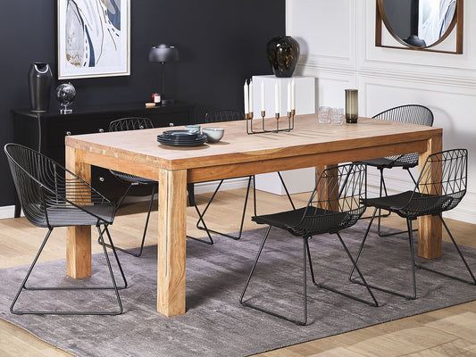 Esstisch Akazienholz hellbraun 180 x 90 cm TESA