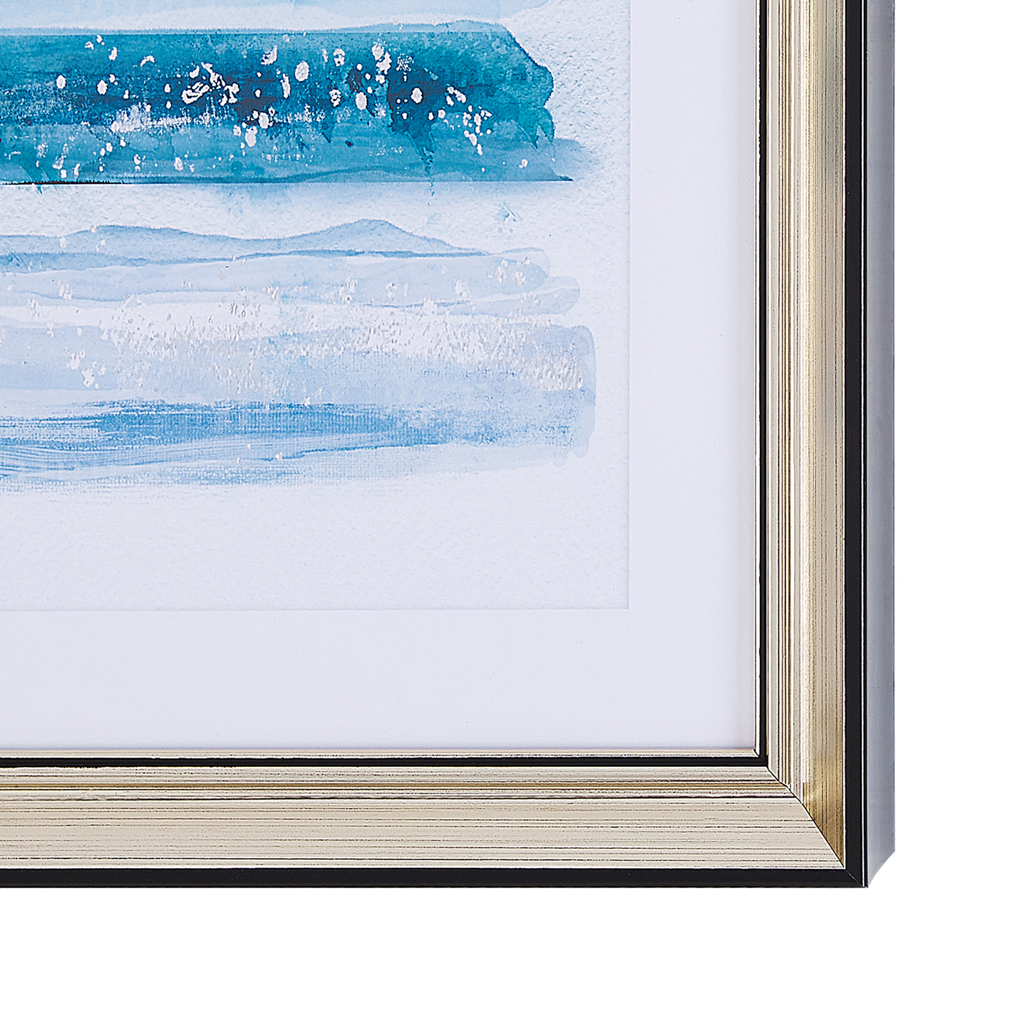 Wandbild mit Rahmen FERATE Maritimes Muster 30 x 40 cm Blau
