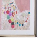 Wandbild mit Rahmen BALALA Tiermotiv 60 x 80 cm Rosa