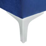 Ecksofa Samtstoff rechtsseitig marineblau 3-Sitzer TIMRA