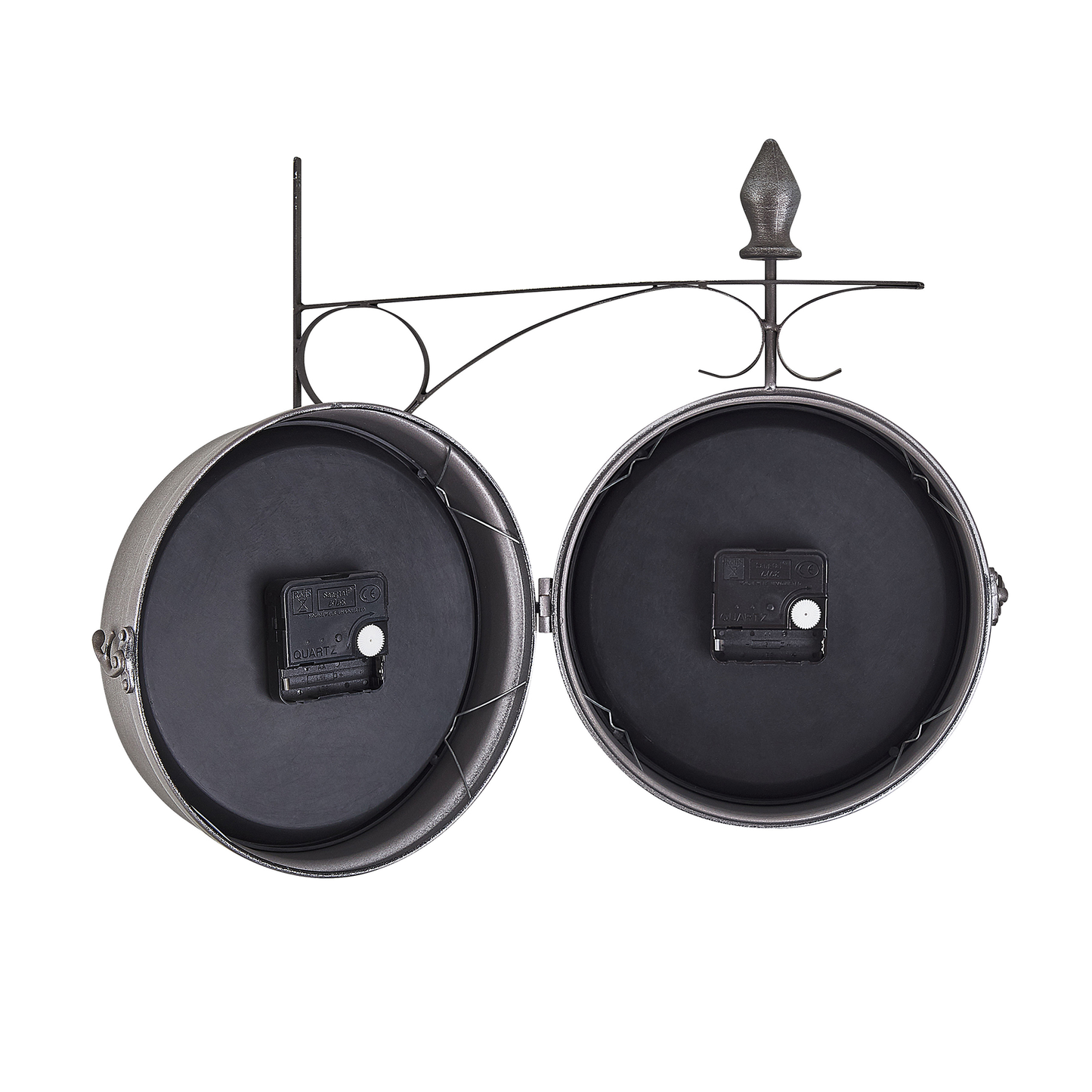 Wanduhr ROMONT 34 cm Metall Silber