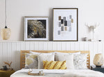 Wandbild mit Rahmen TOGBO Blumenmuster 60 x 60 cm Dunkelbraun
