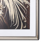 Wandbild mit Rahmen TOGBO Blumenmuster 60 x 60 cm Dunkelbraun