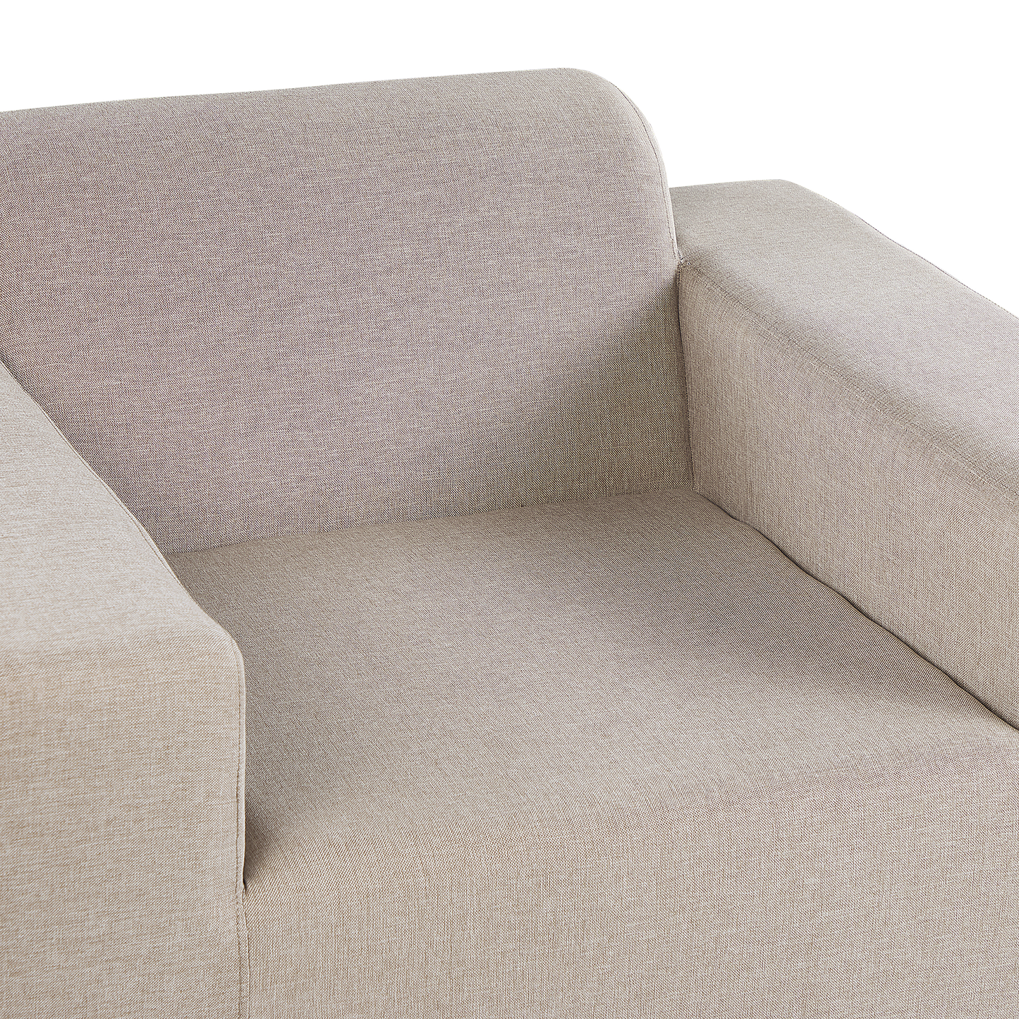 Gartensessel 2er Set ROVIGO Stoff Beige