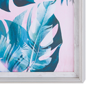 Wandbild mit Rahmen AGENA Blumenmuster 30 x 40 cm Blau