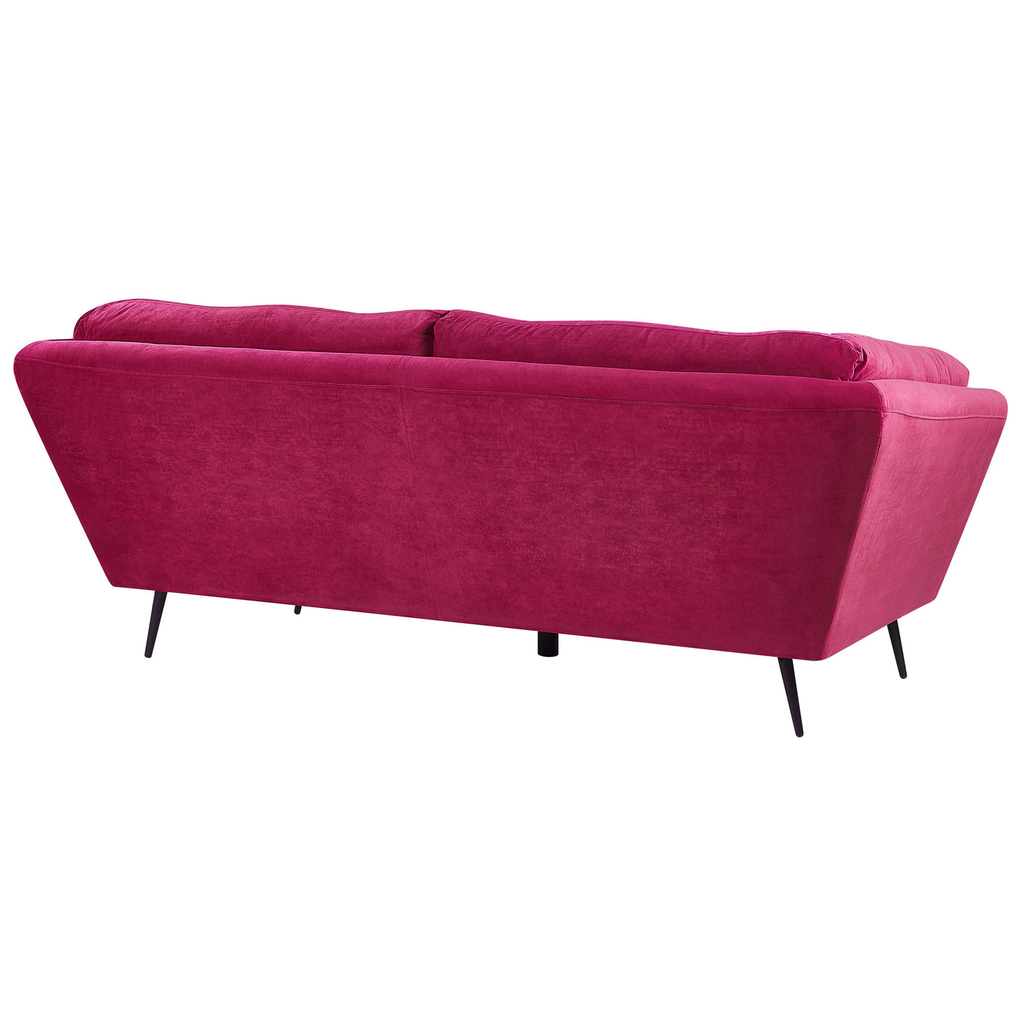 3-Sitzer Sofa Samtstoff burgunderrot LENVIK