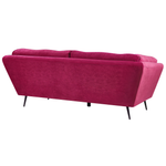 3-Sitzer Sofa Samtstoff burgunderrot LENVIK