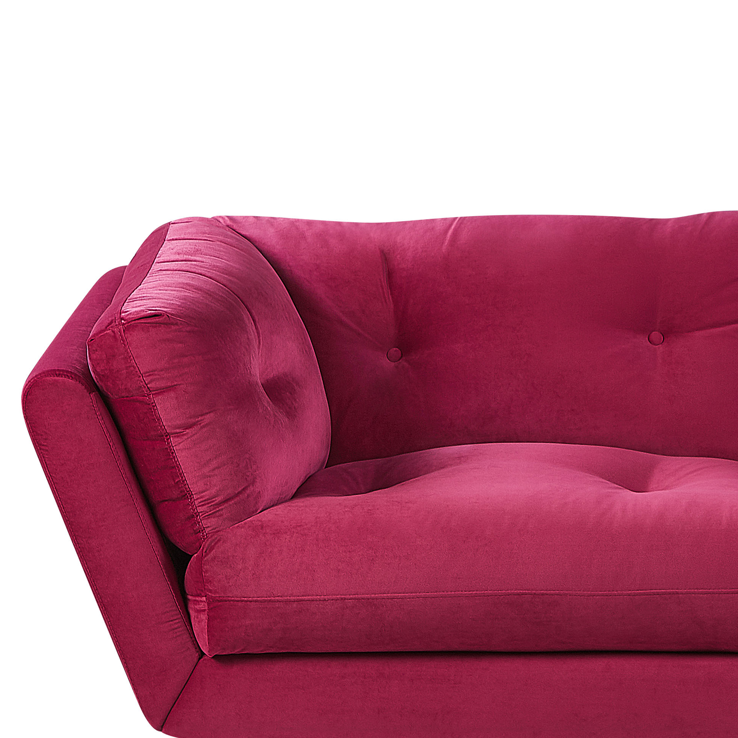 3-Sitzer Sofa Samtstoff burgunderrot LENVIK