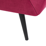 3-Sitzer Sofa Samtstoff burgunderrot LENVIK