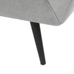 3-Sitzer Sofa Samtstoff grau mit Knöpfen LENVIK