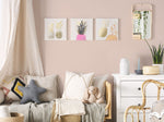Leinwand 3er Set APESIKA Naturmotiv 30 x 30 cm Gold