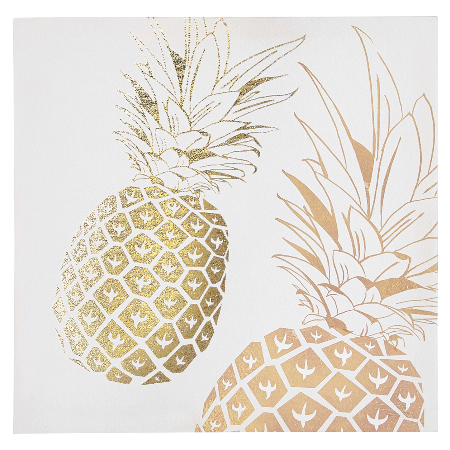 Leinwand 3er Set APESIKA Naturmotiv 30 x 30 cm Gold