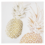 Leinwand 3er Set APESIKA Naturmotiv 30 x 30 cm Gold