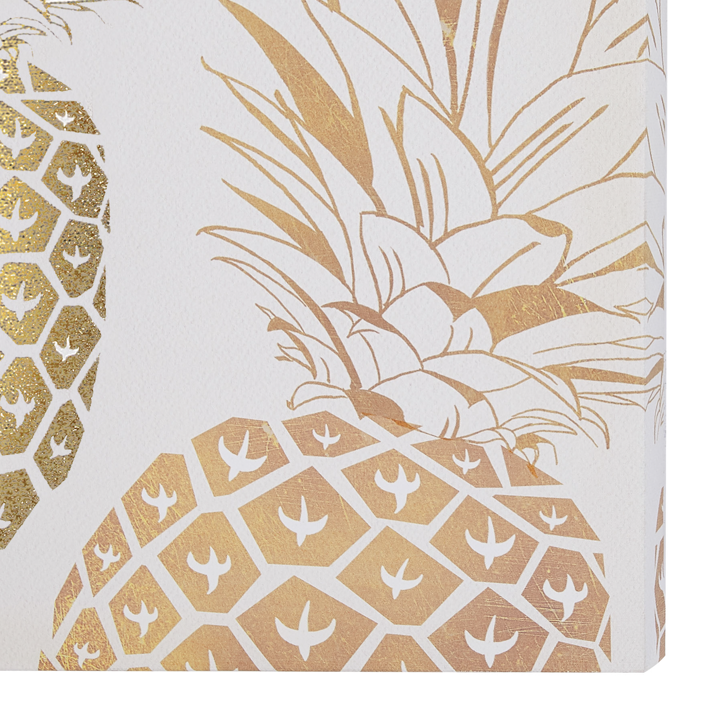Leinwand 3er Set APESIKA Naturmotiv 30 x 30 cm Gold