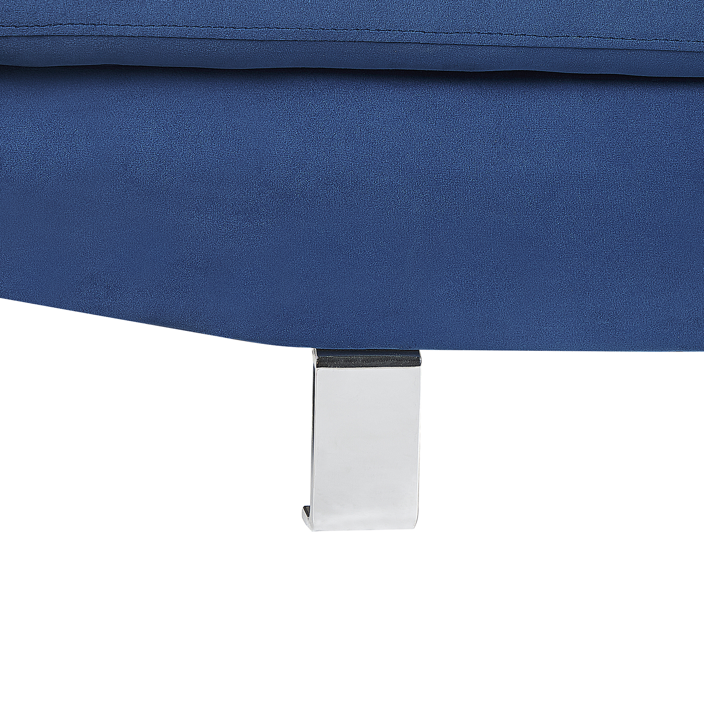 Ecksofa Samtstoff marineblau linksseitig 5-Sitzer NORREA