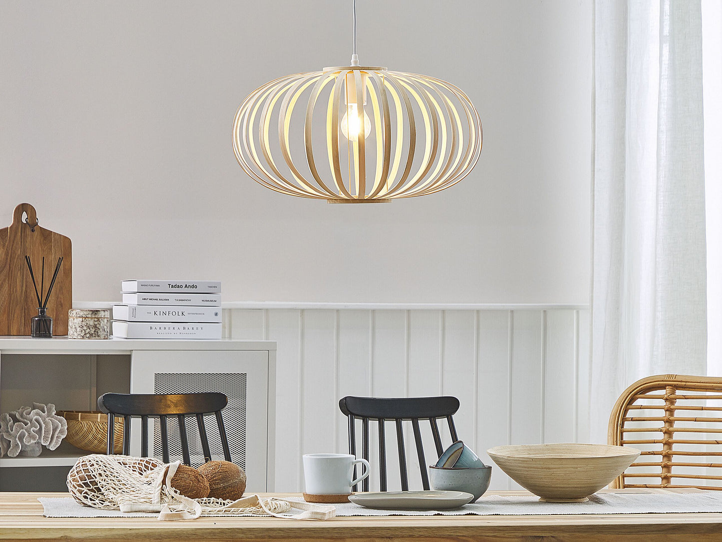 Hängelampe HAVEL Bambusholz Hellbraun