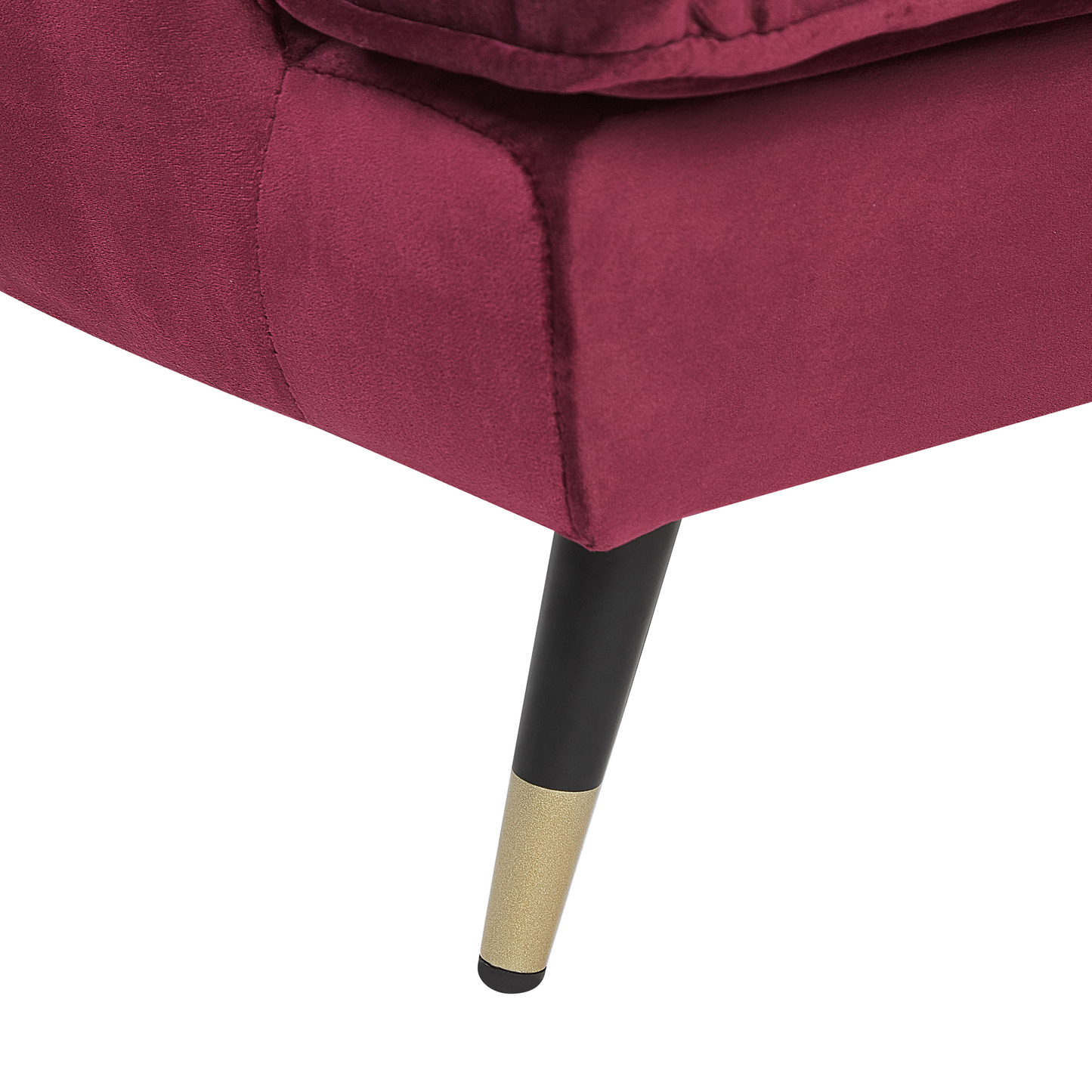 3-Sitzer Sofa Samtstoff burgunderrot SLETTA