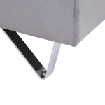 4-Sitzer Ecksofa Cord grau linksseitig LUNNER