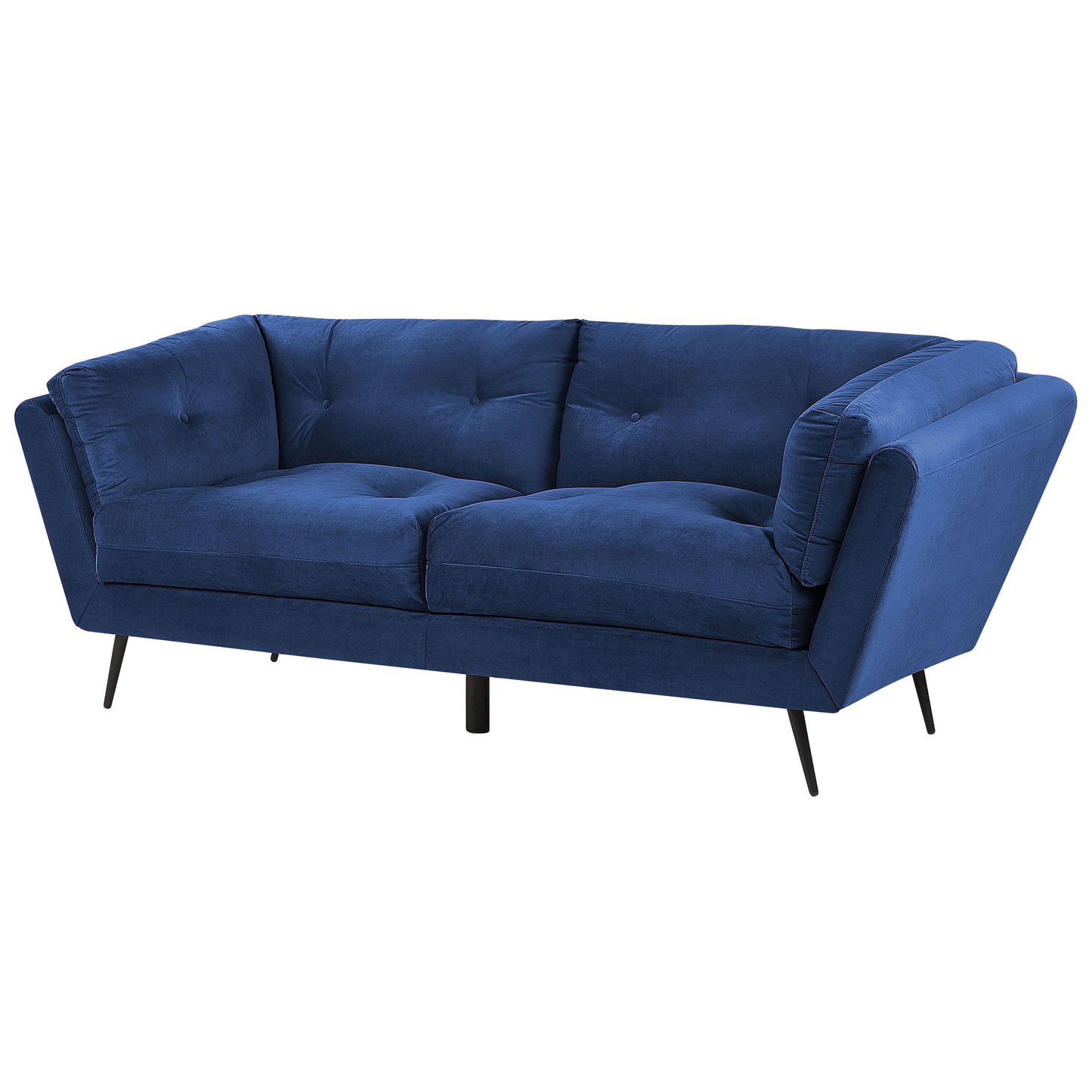 3-Sitzer Sofa Samtstoff marineblau LENVIK