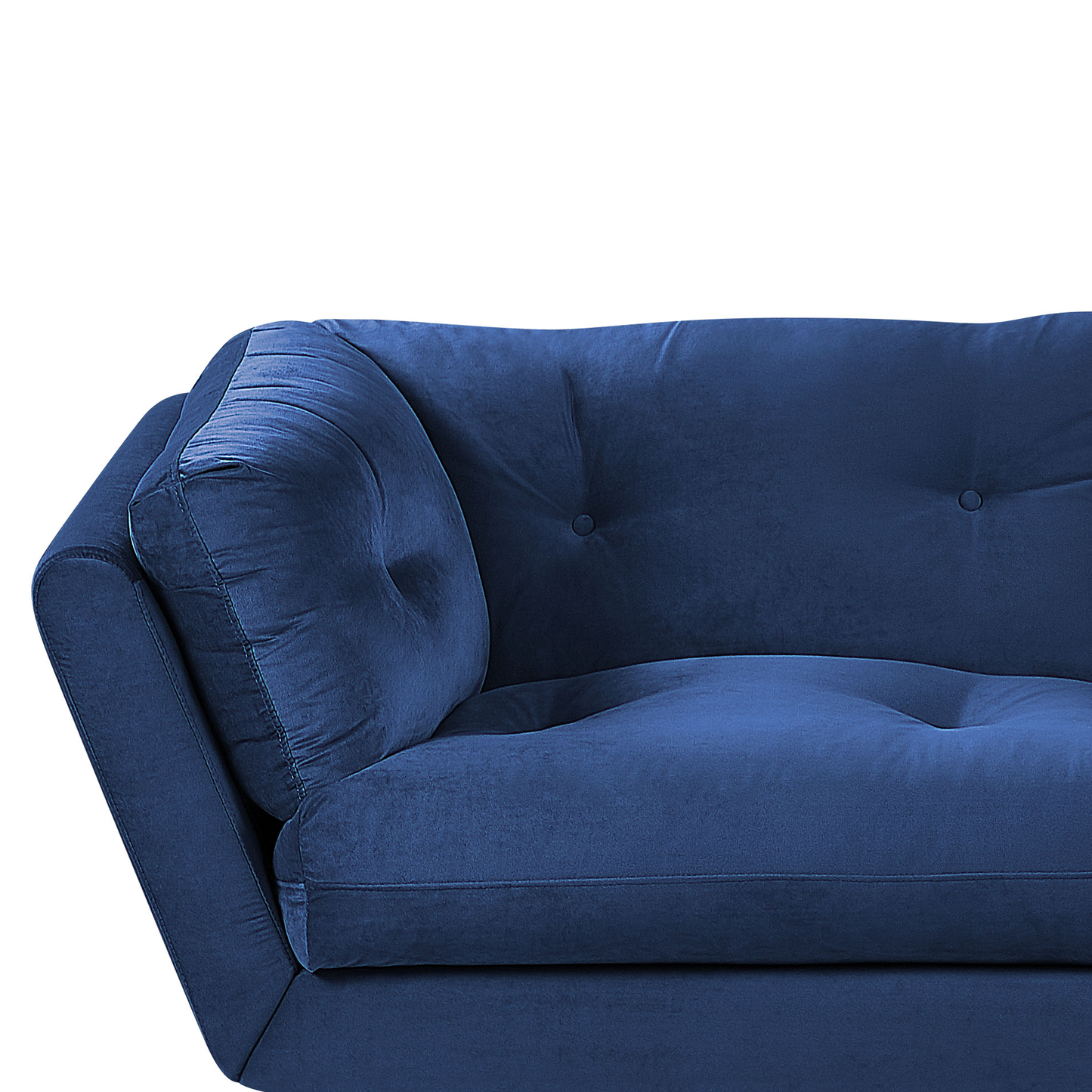 3-Sitzer Sofa Samtstoff marineblau LENVIK