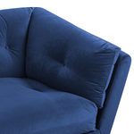 3-Sitzer Sofa Samtstoff marineblau LENVIK