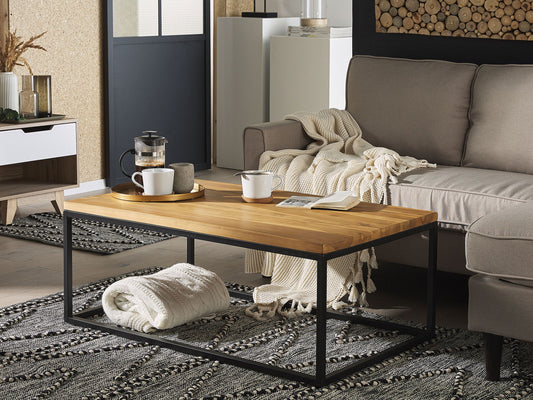 Couchtisch Teakholz hellbraun rechteckig 60 x 100 cm PROVO II