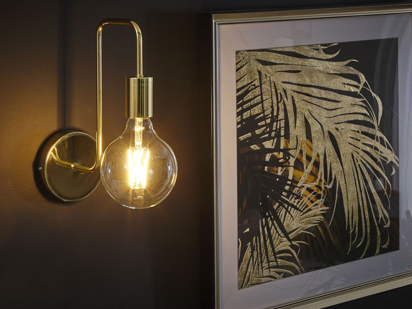 Wandlampe SAVENA Metall Gold