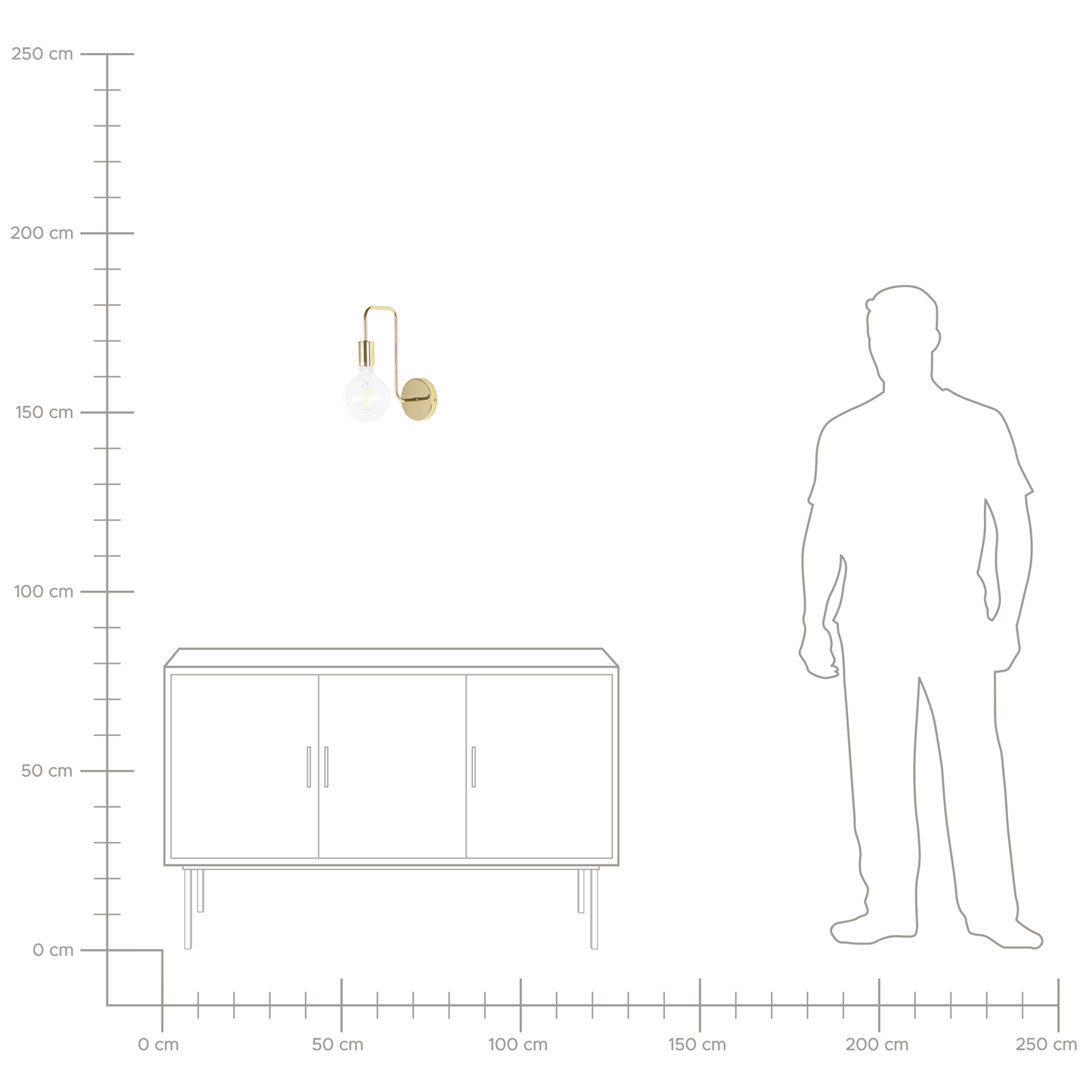 Wandlampe SAVENA Metall Gold