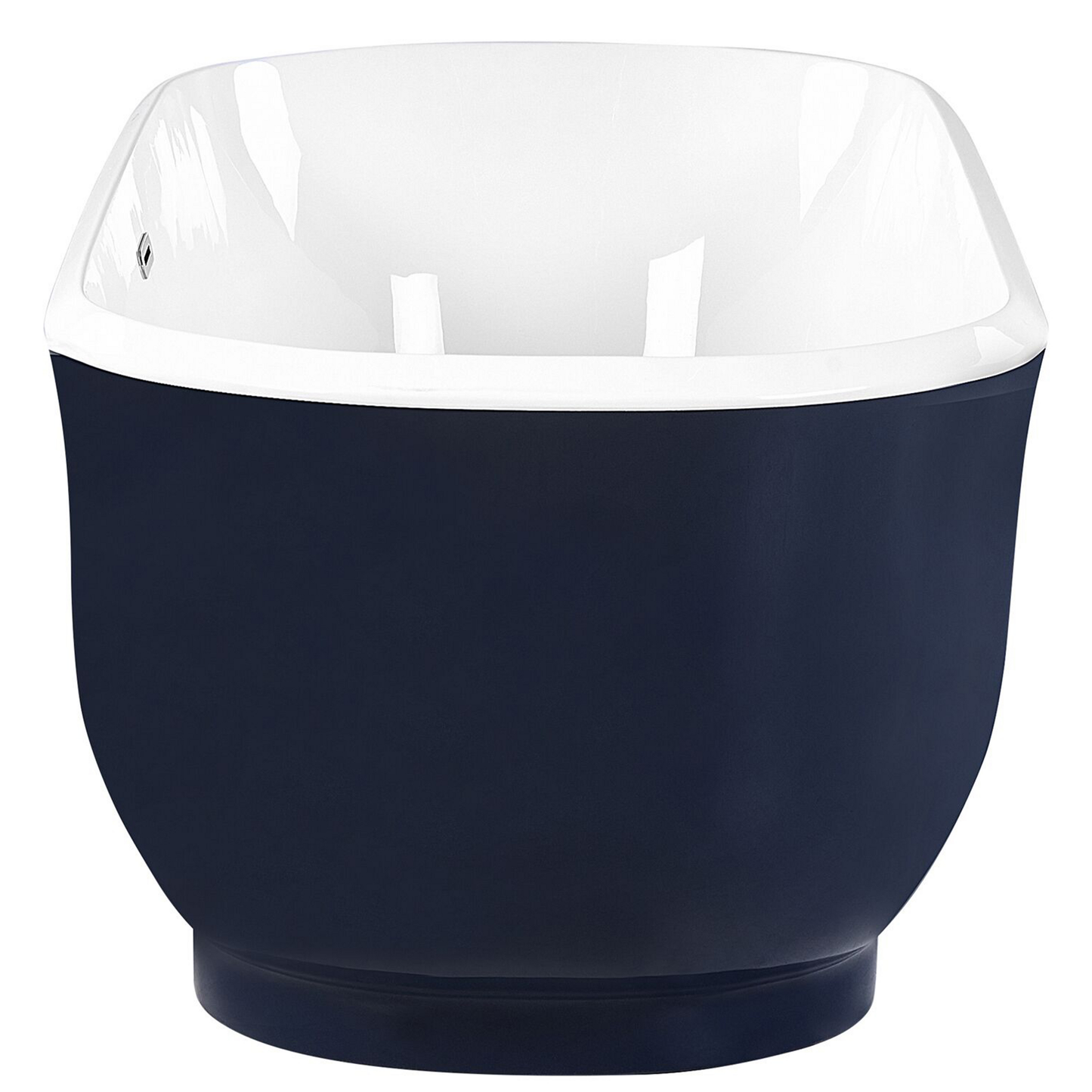 Badewanne freistehend marineblau oval 170 x 77 cm TESORO